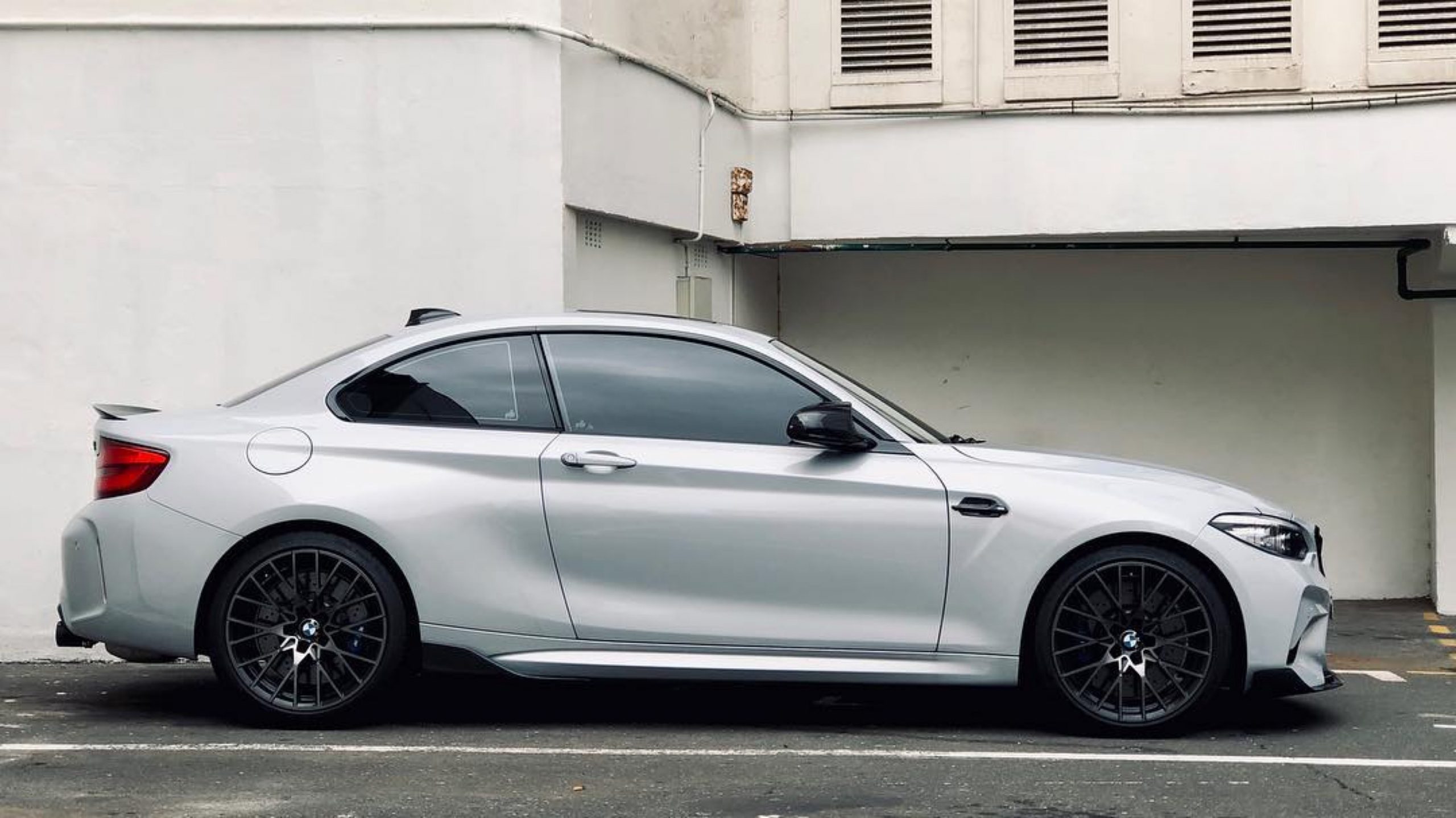 side shot of bmw m2 competition